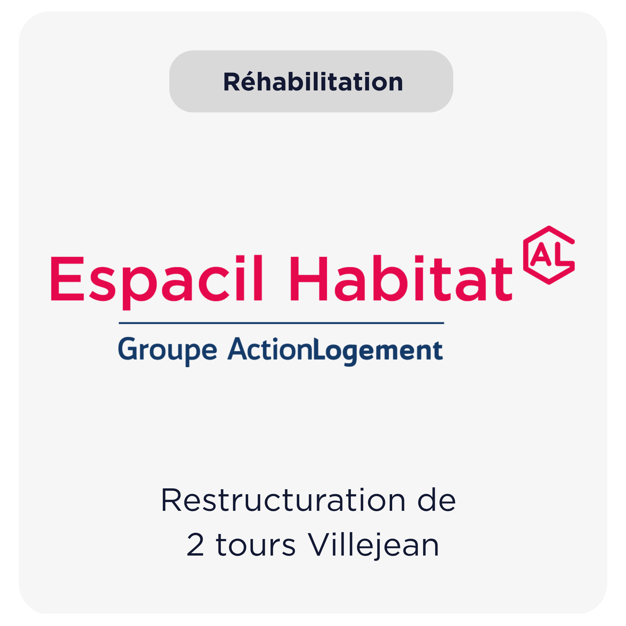 Logo Espacil Habitat, maître d'ouvrage de la restructuration des 2 tours de Villejean